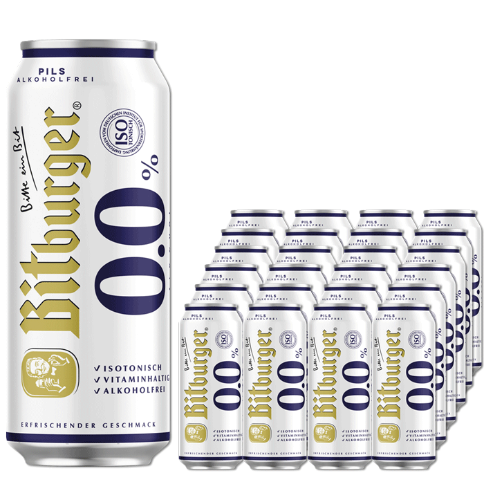 Bitburger 0,0% Alkoholfrei 24x0,5L Bitburger 0,0% Alkoholfrei 24x0,5L