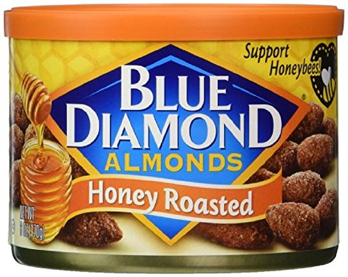 Blue Diamond Almonds, Honey Roasted, 6 Ounce (Pack of 6)