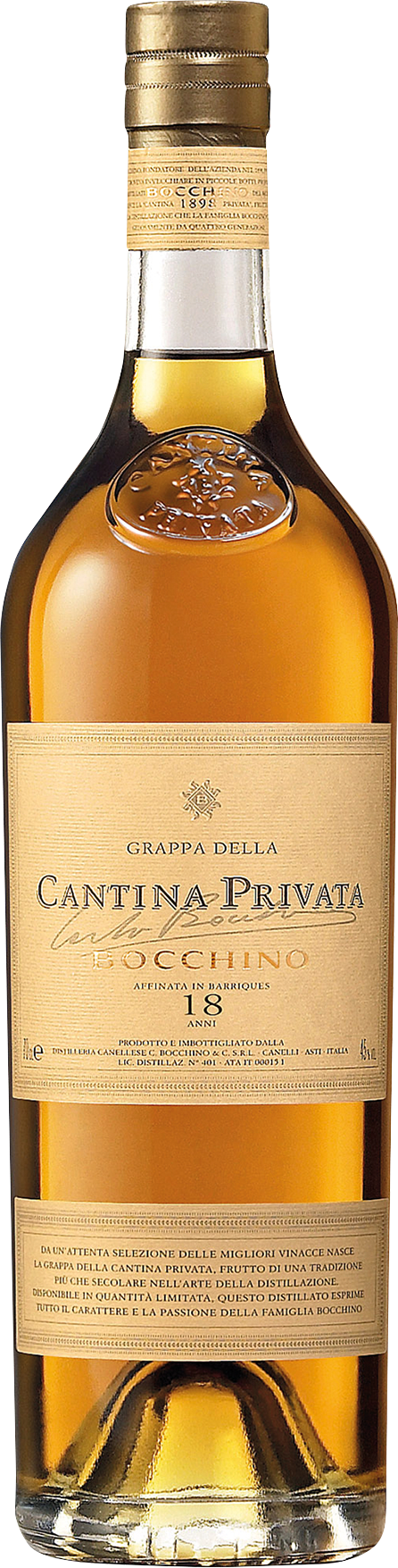 Bocchino Grappa della Cantina Privata 18 Anni