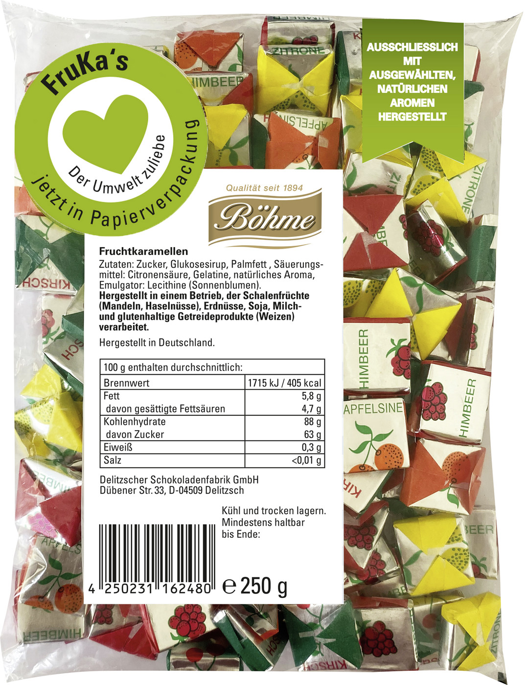 Böhme Fruchtkaramellen 250G Böhme Fruchtkaramellen 250G