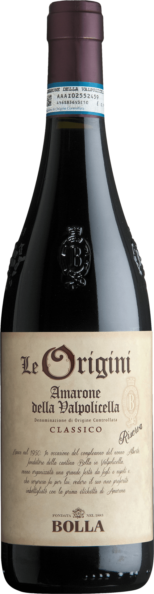 Bolla Le Origini Amarone della ValpolicellaG Classico Riserva - 2018 Bolla Le Origini Amarone della ValpolicellaG Classico Riserva - 2018