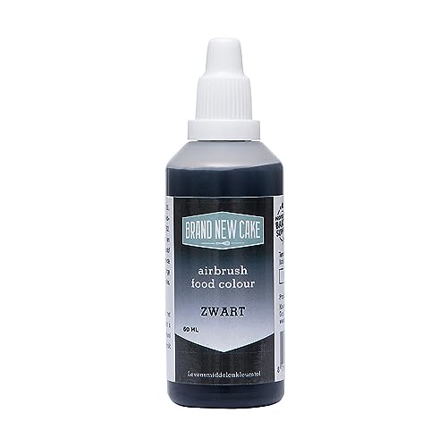 BrandNewCake® Airbrush Lebensmittelfarbe Schwarz 60ml - Essbare Lebensmittelfarbe für Kuchen und Torten - Perfekt für Tortendekoration BrandNewCake® Airbrush Lebensmittelfarbe Schwarz 60ml - Essbare Lebensmittelfarbe für Kuchen und Torten - Perfekt für Tortendekoration von Brand New Cake