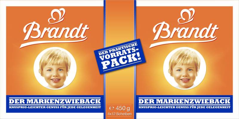 Brandt Markenzwieback Doppelpack 450G