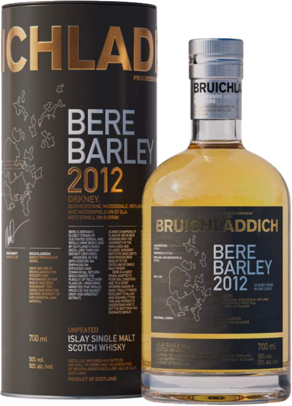 Bruichladdich 2012 Bruichladdich Bere Barley Single Malt Scotch Whisky Bruichladdich 2012 Bruichladdich Bere Barley Single Malt Scotch Whisky