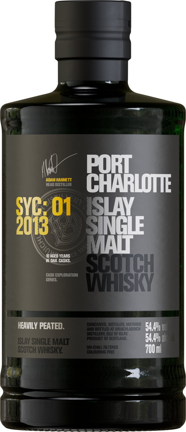 Bruichladdich 2013 Port Charlotte SYC:01 Islay Single Malt Scotch Whisky Bruichladdich 2013 Port Charlotte SYC:01 Islay Single Malt Scotch Whisky