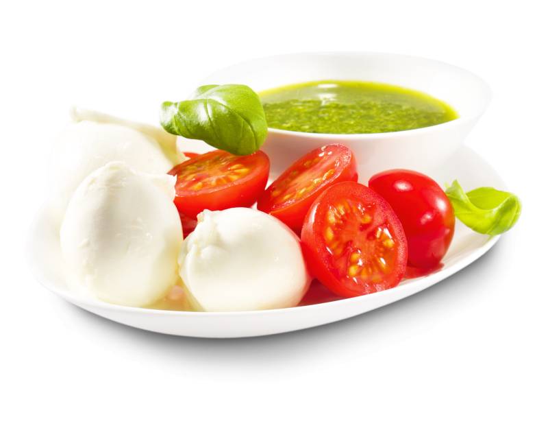 Büffelmozzarella, Tomate, Pesto von Alois Dallmayr KG