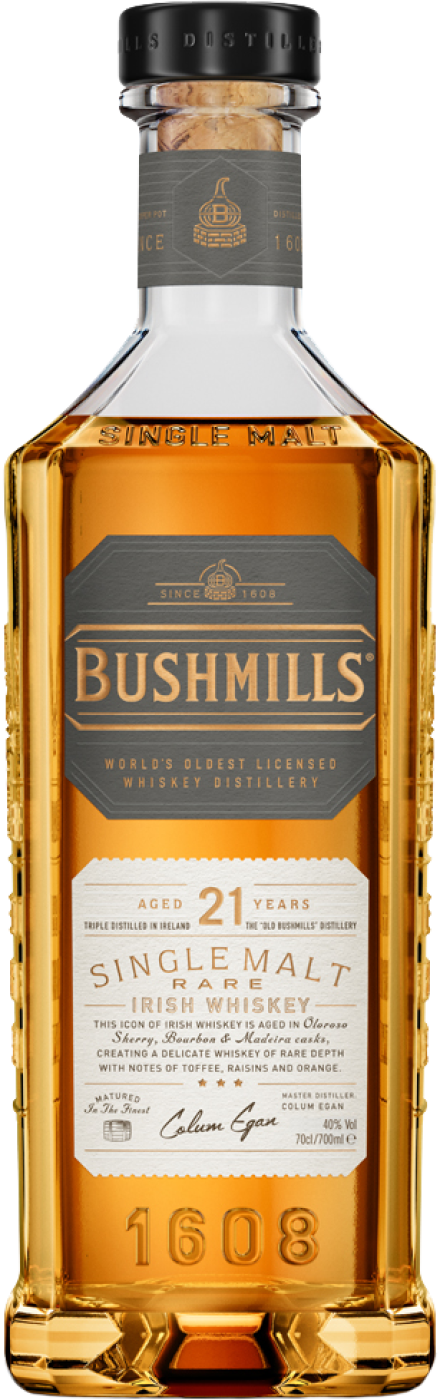 Bushmills 21 Years Old Single Malt Rare Irish Whiskey Bushmills 21 Years Old Single Malt Rare Irish Whiskey