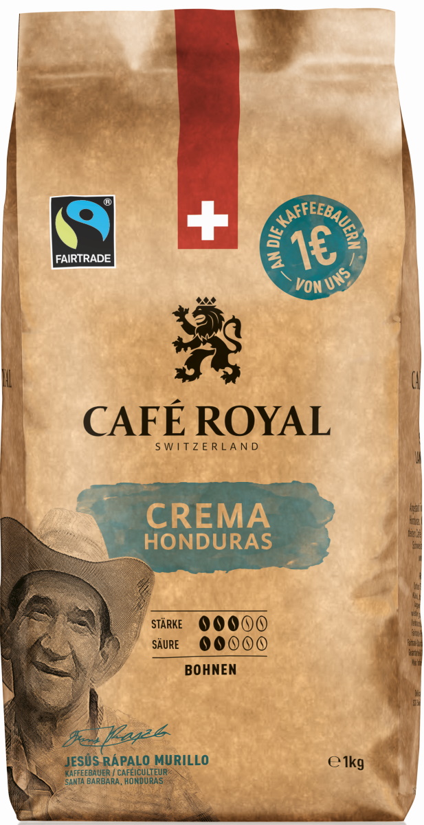 Café Royal Crema Honduras ganze Bohne Fairtrade 1KG