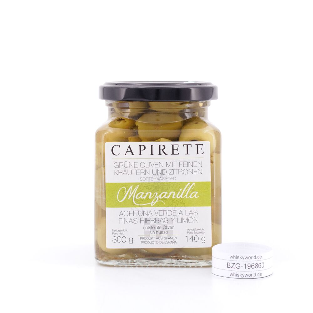 Capirete Manzanilla Oliven grüne Oliven mit Kräutern 300 g