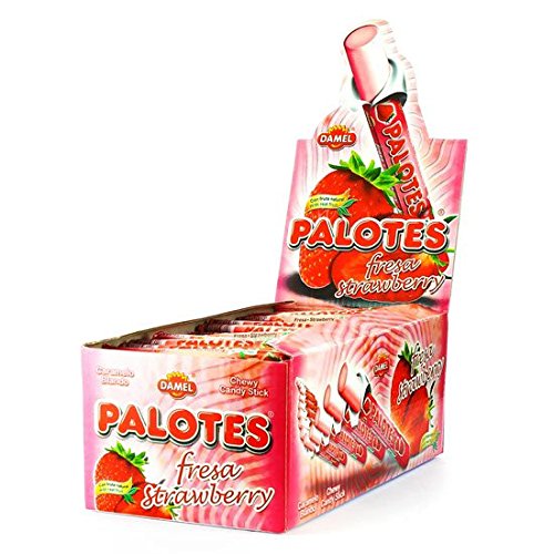 Caramelo palote de fresa caja 1,2 kg (200 unid aprox) von Vidal