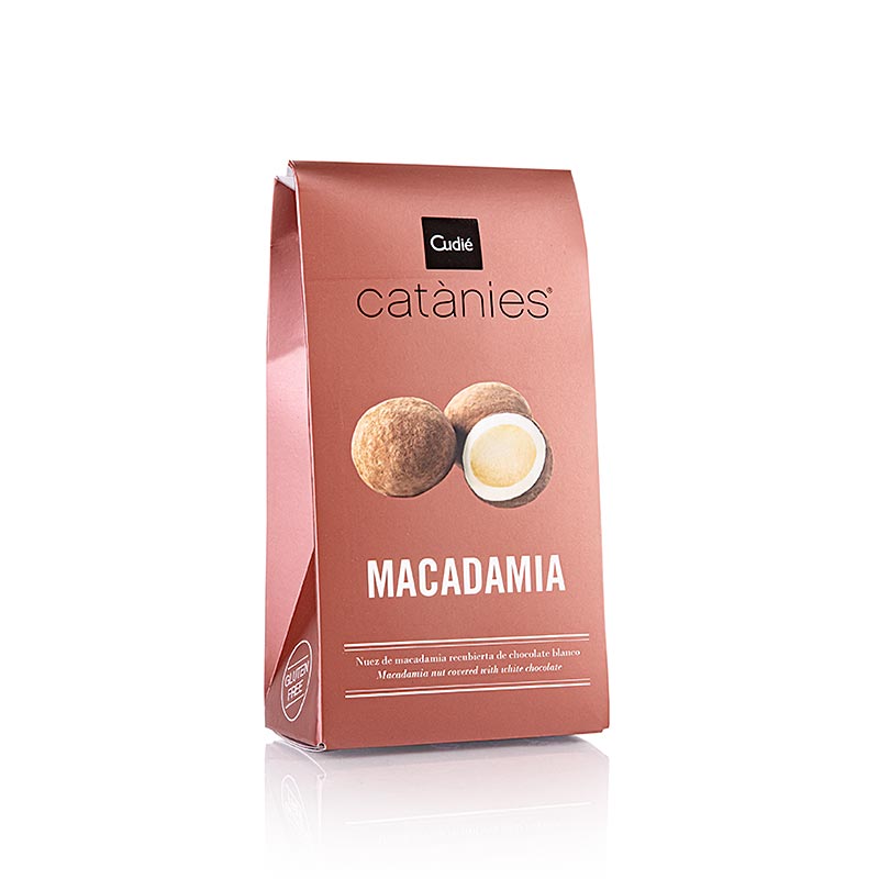 Catanies - karamellisierte Macadamia in weißer Schokolade, Cudie, 80 g