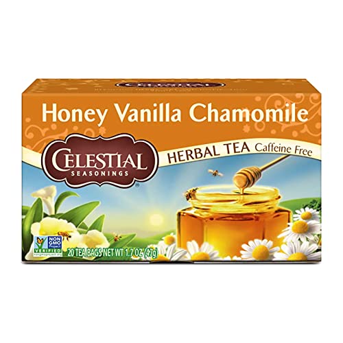Celestial Seasonings Herbal Tea Caffeine Free Honey Vanilla Chamomile -- 20 Tea Bags