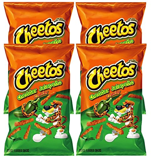 Cheetos, Cheddar Jalapeno Crunchy - 8.5 oz (Pack of 4) by Cheetos