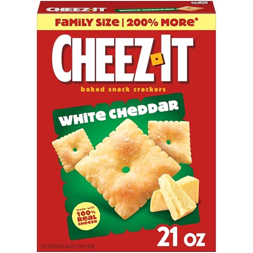 Cheez-It Baked Snack Crackers - Family Size White Cheddar - 21 oz Cheez-It Baked Snack Crackers - Family Size White Cheddar - 21 oz