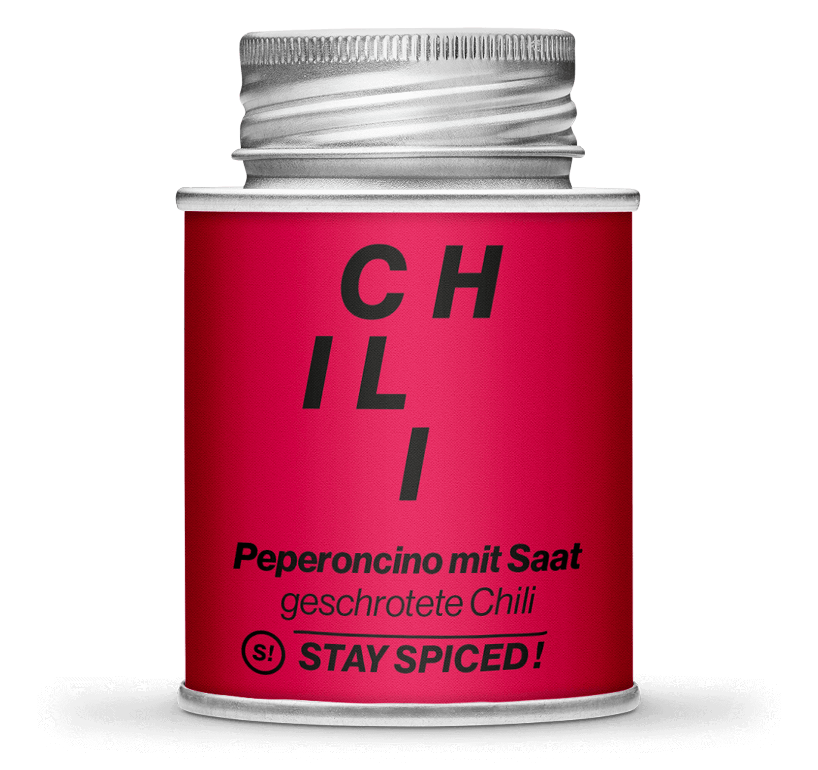 Chili / Peperoncino rot geschrotet mit Saat, 170ml Schraubdose