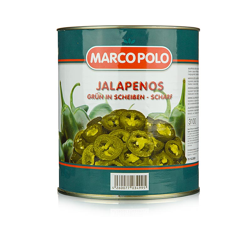 Chili Schoten - Jalapenos, geschnitten, 3 kg