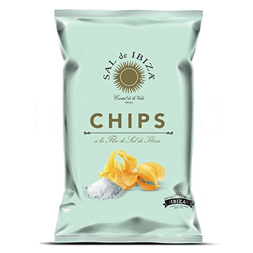 Chips mit Fleur de Sel 125g. Sal de Ibiza. 8 Stk. von Sal de Ibiza