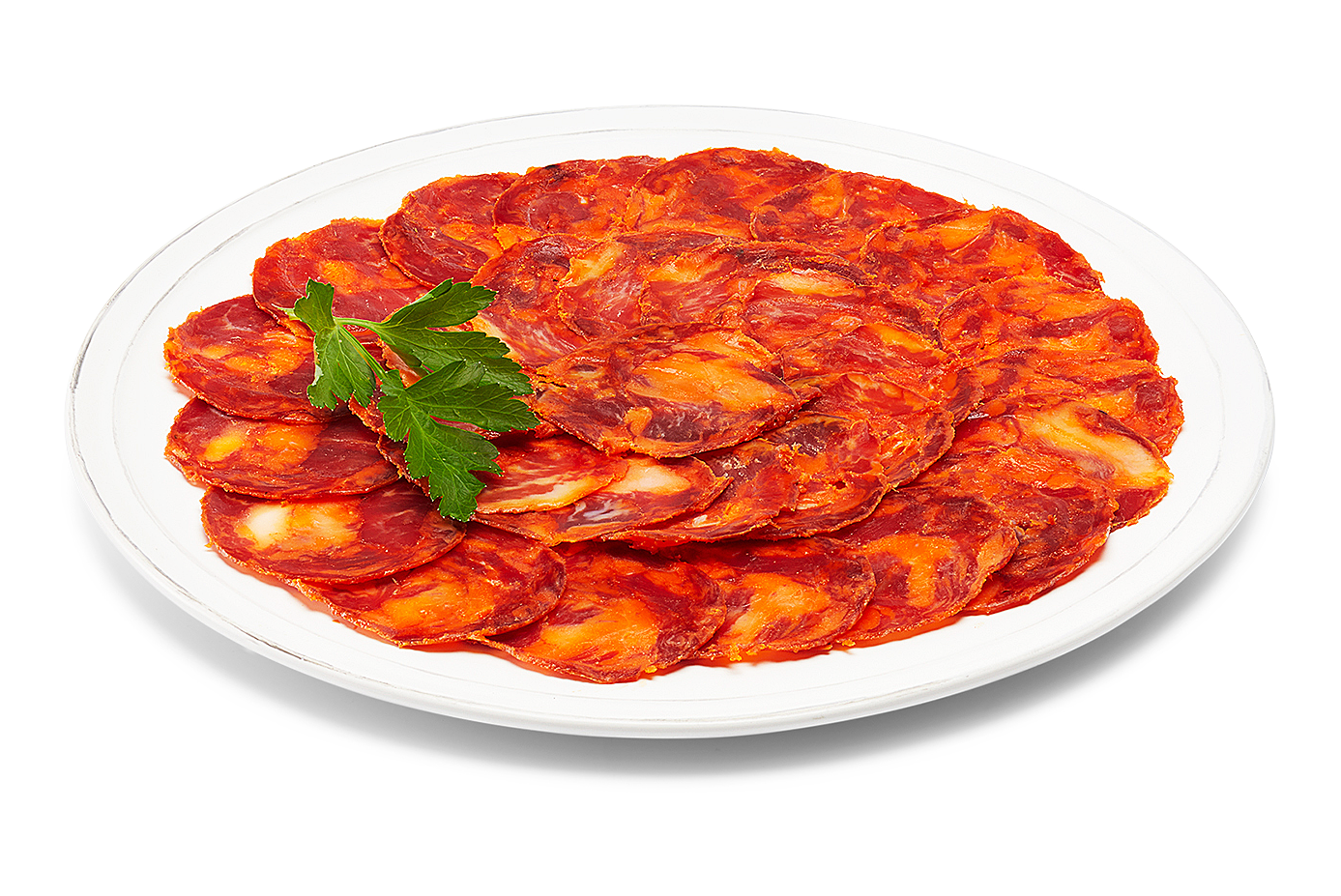 Chorizo iberico bellota geschnitten Chorizo iberico bellota geschnitten von Jamones Era Alta S.L