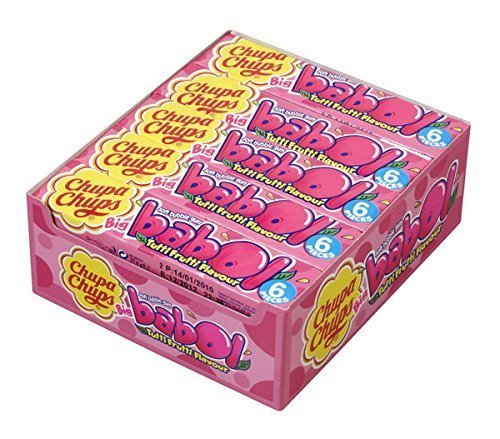 Chupa Chups Big Babol Tutti Frutti Flavour Soft Bubble Gum 6 Pieces (Packung 20)