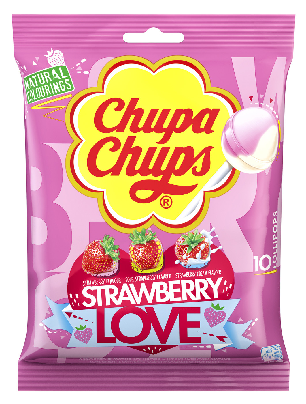 Chupa Chups Strawberry Love 10ST 120G Chupa Chups Strawberry Love 10ST 120G