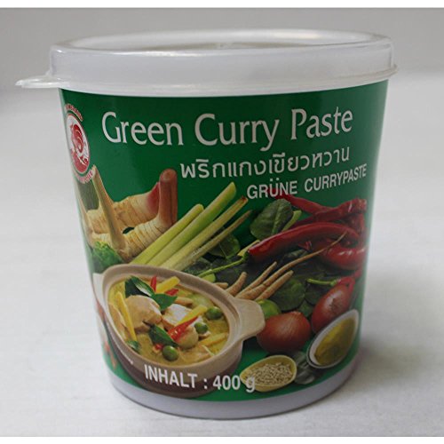 Cock Grüne Currypaste Scharfe Würzpaste für asiatische Gerichte (400g Dose) von Cock