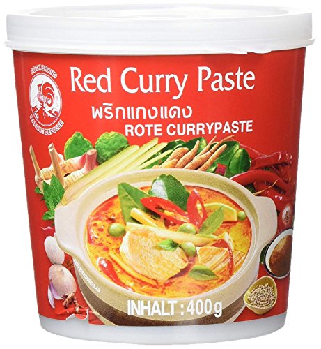 Cock Rote Currypaste Scharfe Würzpaste für asiatische Gerichte (400g Dose) von Cock