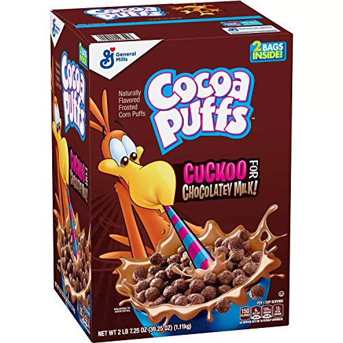 Cocoa Puffs Chocolate Breakfast Cereal 2 Bag Value Box 1.11 kg Cocoa Puffs Chocolate Breakfast Cereal 2 Bag Value Box 1.11 kg