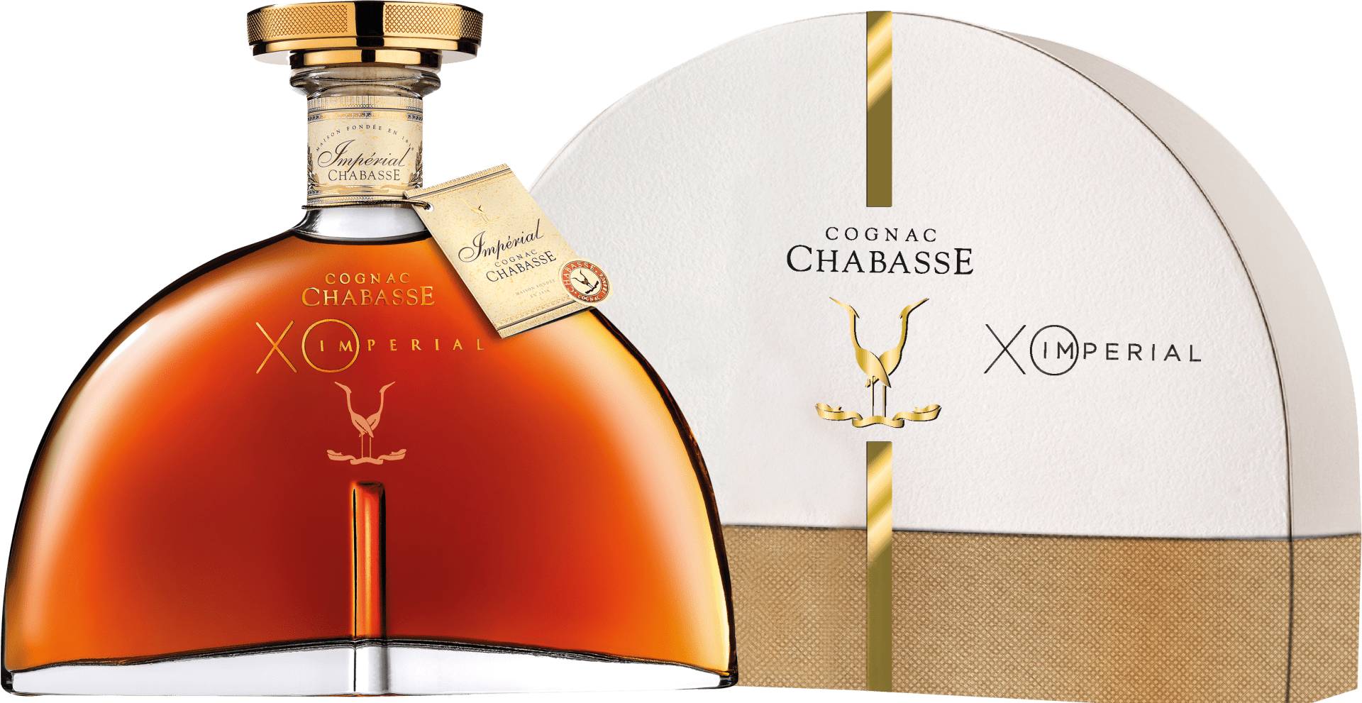 Cognac Chabasse XO Imperial in Halbmond Box Cognac Chabasse XO Imperial in Halbmond Box