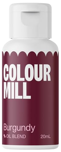 Colour Mill Oil Blend Lebensmittelfarbe auf Ölbasis Burgund - Lebensmittel Farbe Sehr Intensiv, Hoch Konzentriert, Vegan - 20 ml von Colour Mill