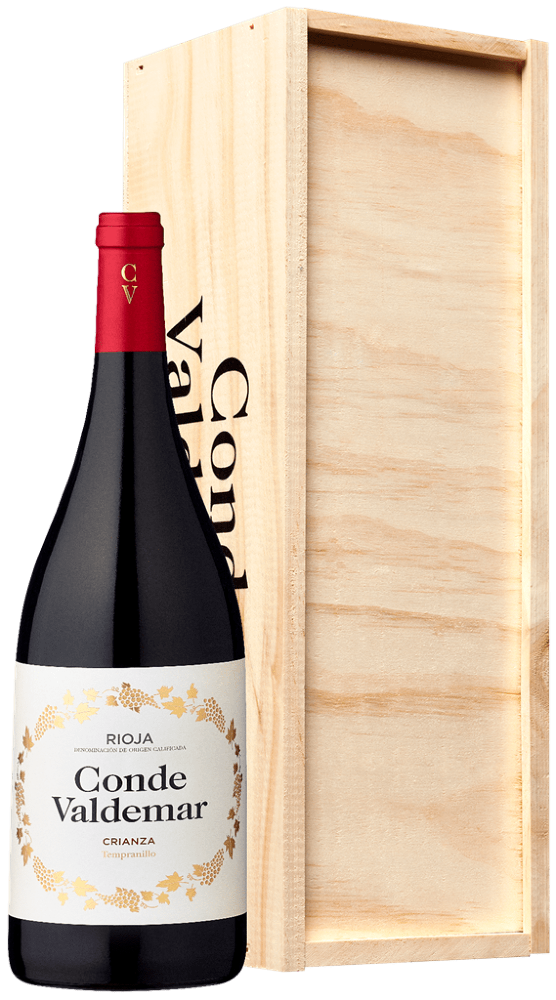 Conde Valdemar Crianza in der 1,5l Magnumflasche in der Holzkiste Conde Valdemar Crianza in der 1,5l Magnumflasche in der Holzkiste