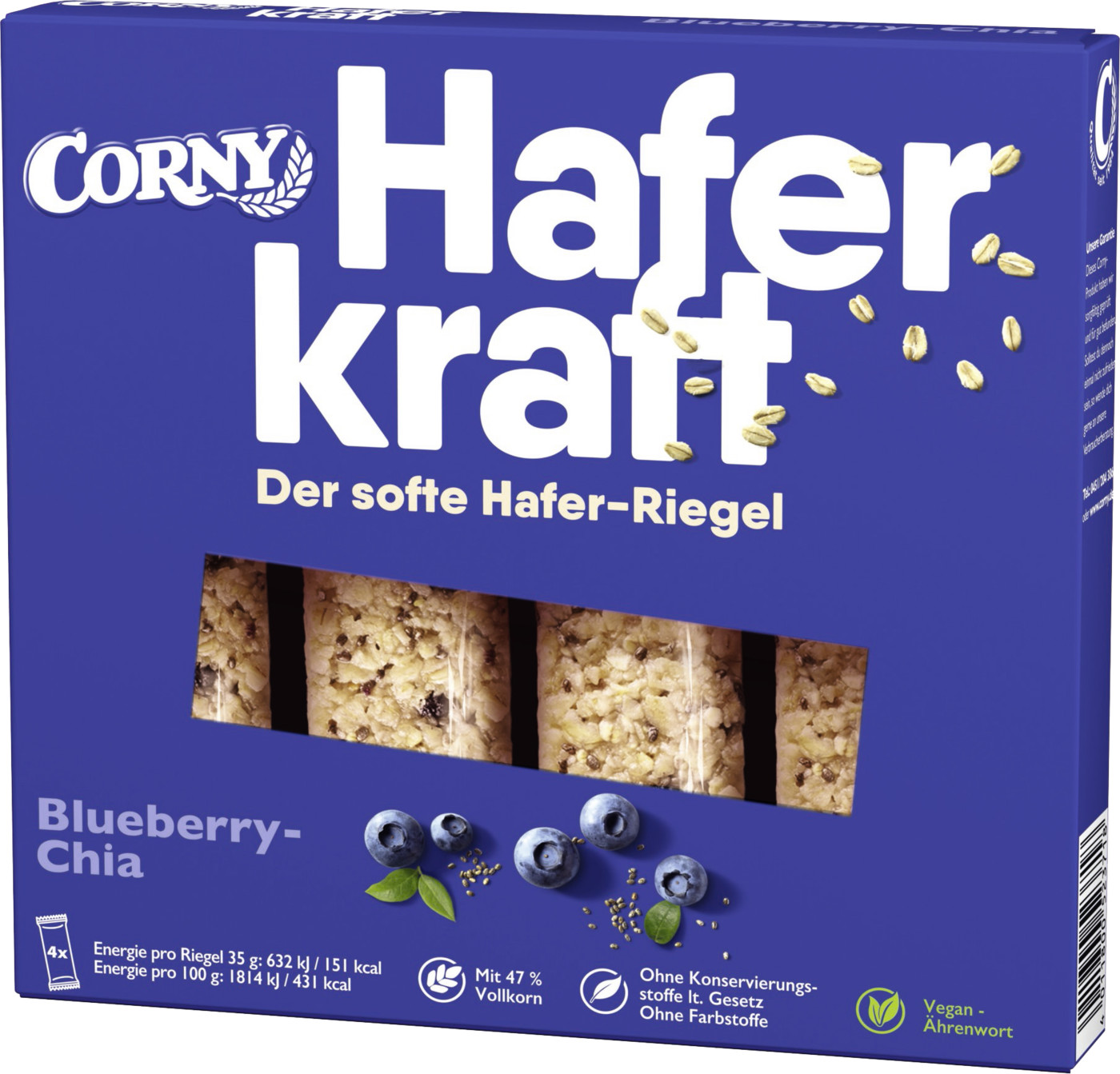 Corny Haferkraft Blueberry-Chia 4ST 140G