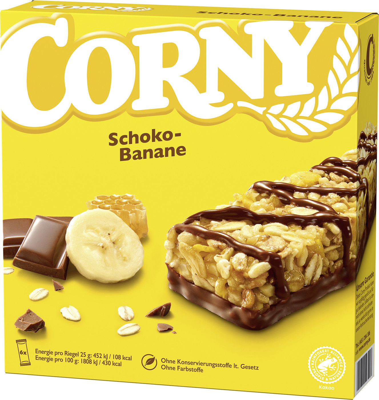 Corny Schoko-Banane Riegel 6ST 150G