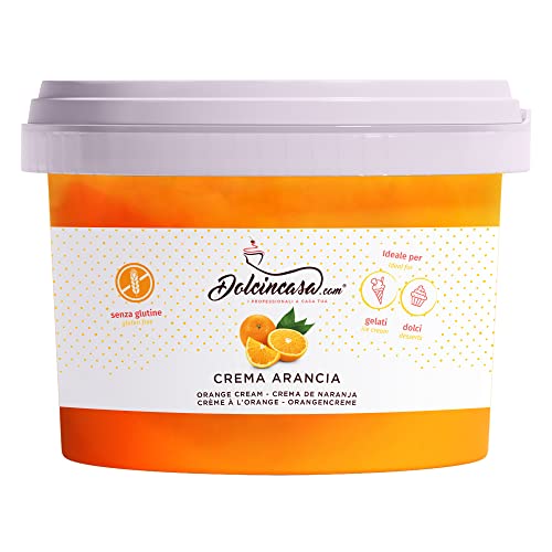 Orange Cremes streichfähig Geschmack Ausgezeichnet für die Füllung Kuchen Gebäck Dekorationen gebrauchsfertig schmilzt Palmöl und glutenfrei für Haus oder Profi 500g Packung