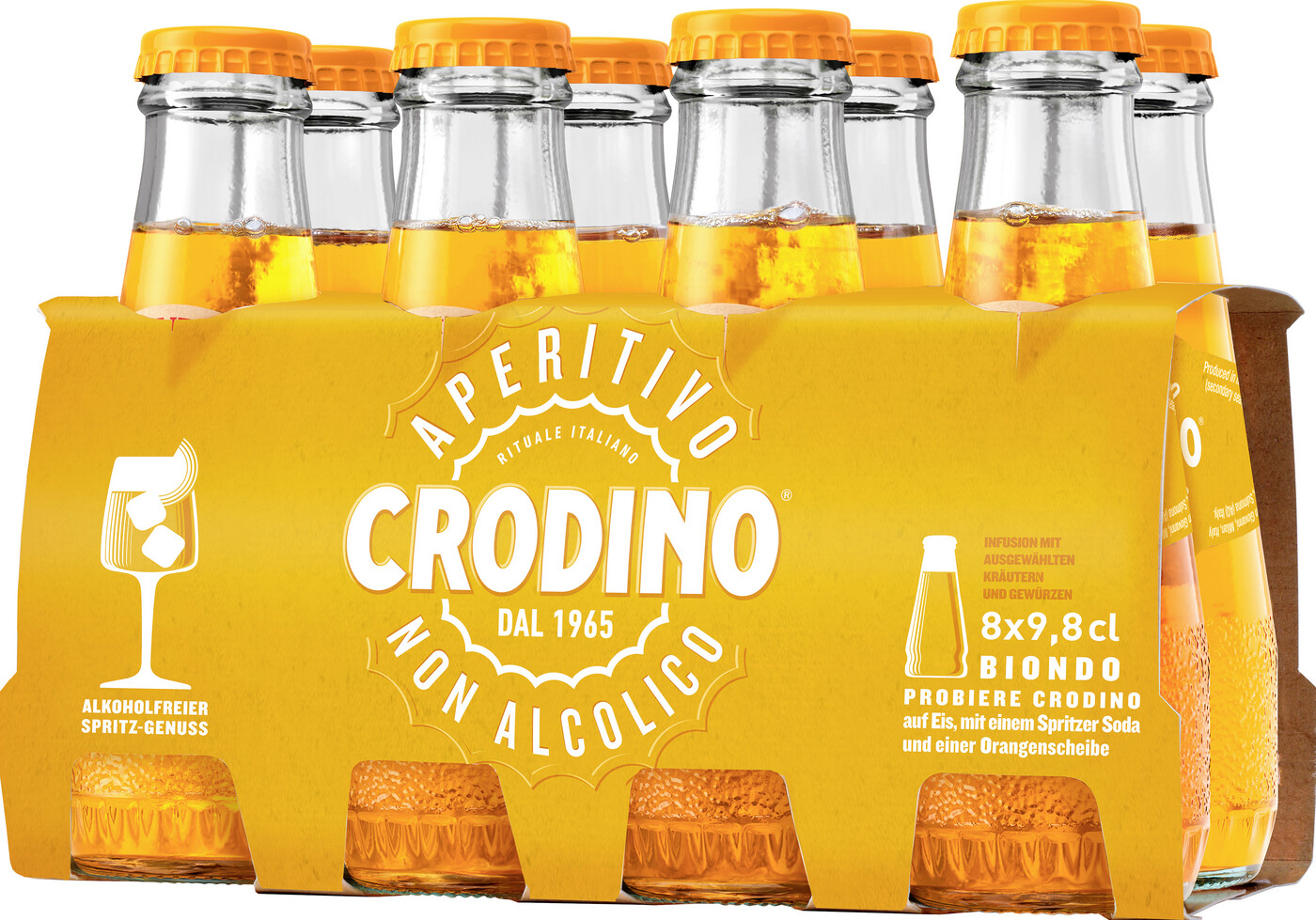 Crodino Aperitivo Non Alcolico 8x9,8cl Crodino Aperitivo Non Alcolico 8x9,8cl