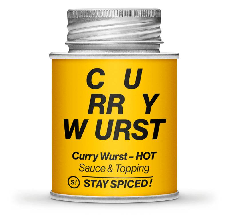 Curry Wurst Gewürzmischung - hot, 170ml Schraubdose