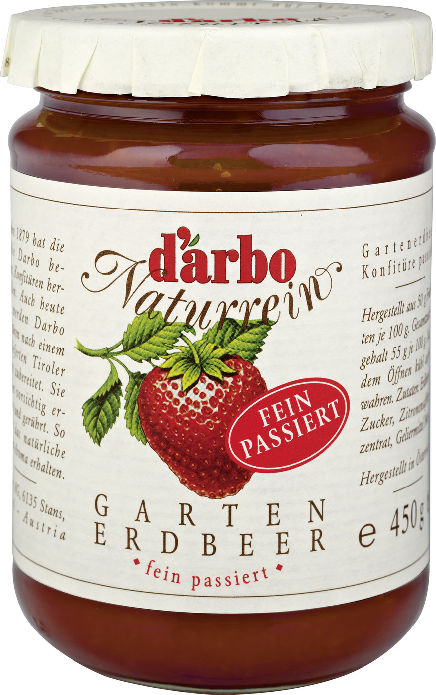 Darbo Konfitüre Naturrein Erdbeer fein passiert 450G Darbo Konfitüre Naturrein Erdbeer fein passiert 450G