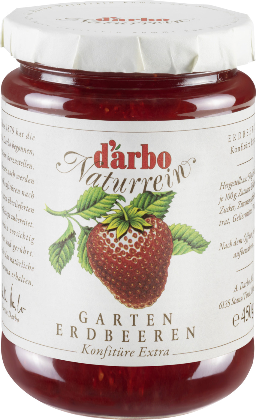 Darbo Konfitüre Naturrein Extra Garten Erdbeeren 450G