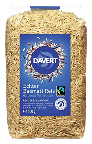 Davert Mühle Bio Echter Basmati Reis, Vollkornreis FAIRTRADE (3 x 500 gr) von Davert