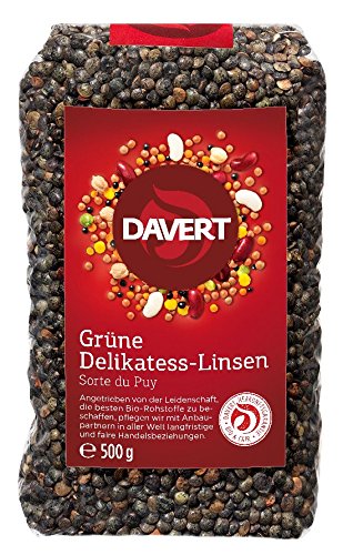 Davert Mühle Bio Grüne Delikatess-Linsen (8 x 500 gr) von Davert