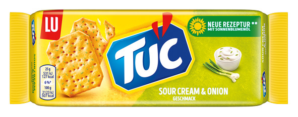 De Beukelaer Tuc Cracker Sour Cream & Onion 100 g De Beukelaer Tuc Cracker Sour Cream & Onion 100 g