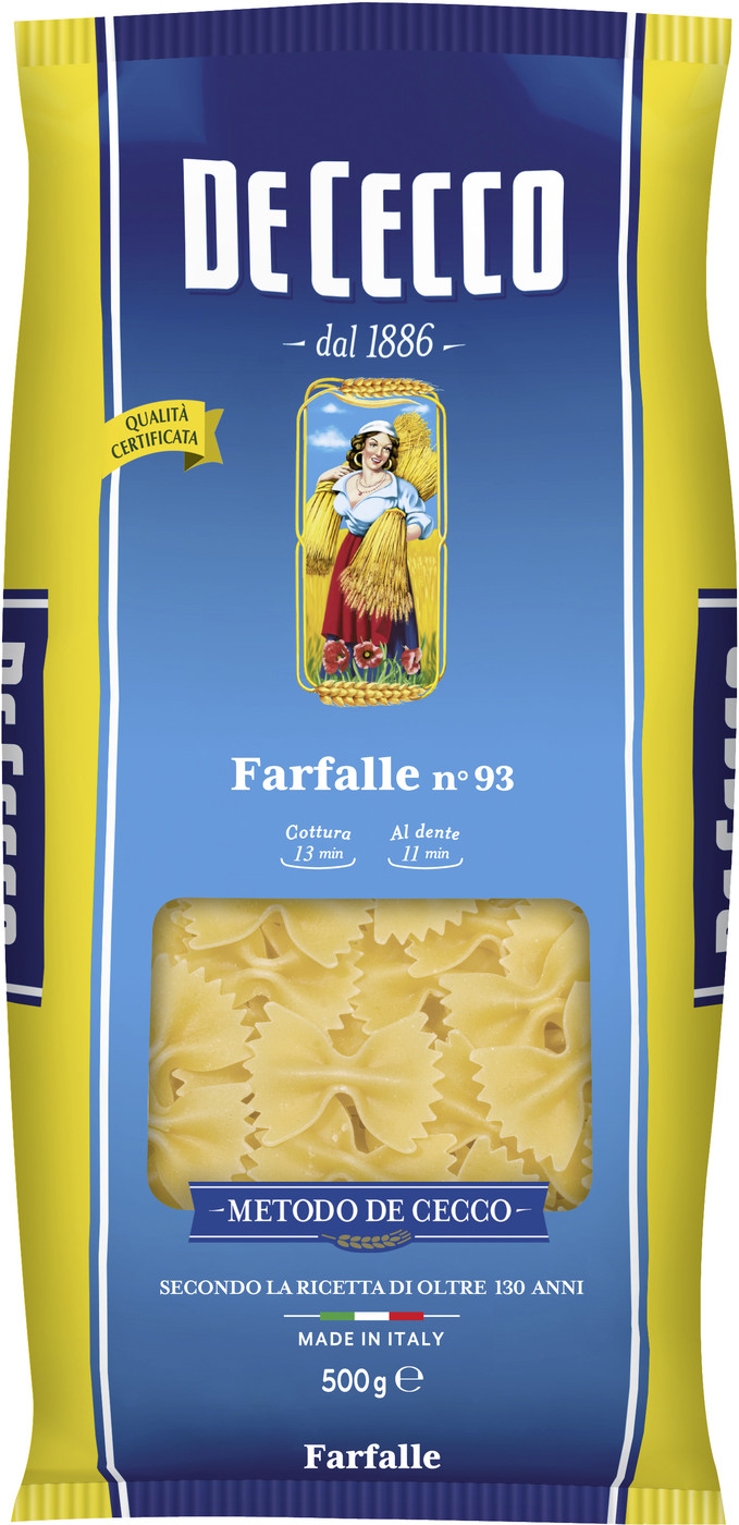 De Cecco Farfalle No 93 500G De Cecco Farfalle No 93 500G