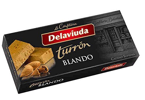 Delaviuda -Turron Blando – Nougat mit gerösteten Mandel und Honig - Höchste Qualität - 200gr (Kein Gluten) - Spanisch nougat / Spanisch turron