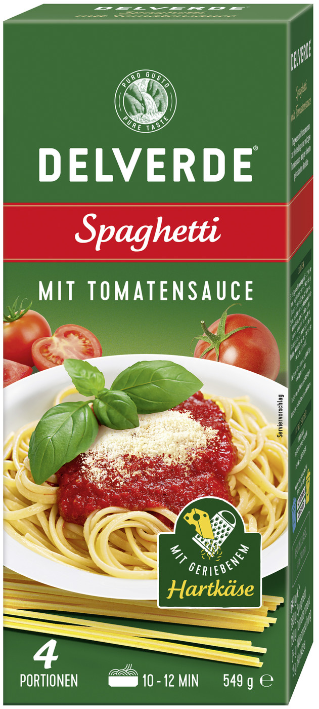 Delverde Spaghetti mit Tomatensauce 4 Portionen 549G Delverde Spaghetti mit Tomatensauce 4 Portionen 549G