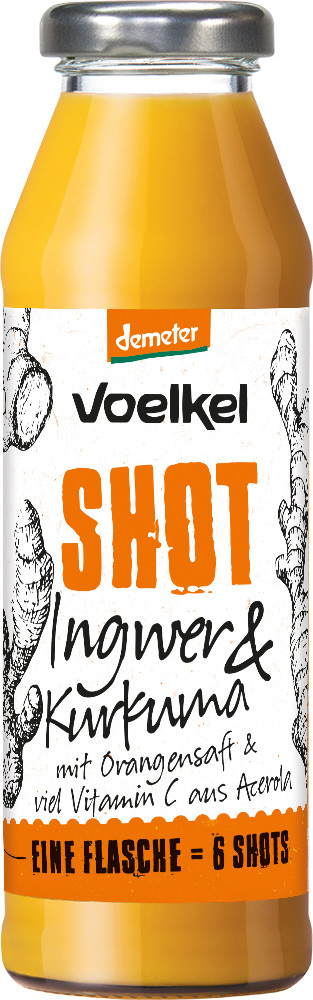 Demeter Voelkel Shot Ingwer & Kurkuma 280ML Demeter Voelkel Shot Ingwer & Kurkuma 280ML