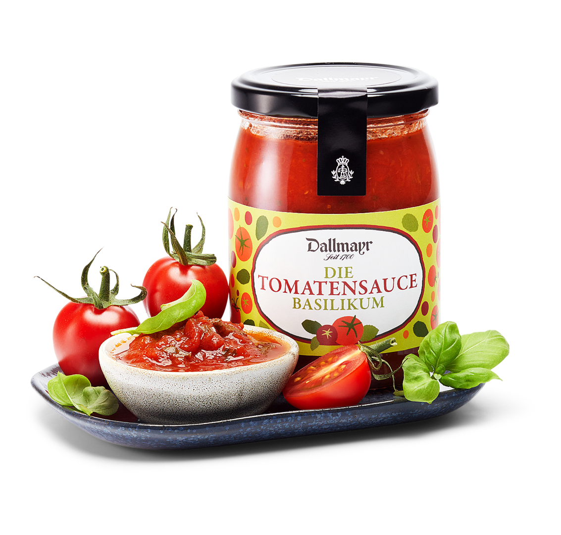 Die Tomatensauce mit Basilikum Die Tomatensauce mit Basilikum von Alois Dallmayr KG