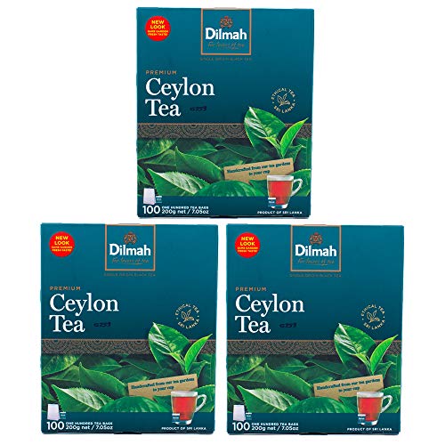 Dilmah Premium 100% Pure Ceylon Tea, 100-Count Tea Bags (Pack of 3) von Dilmah