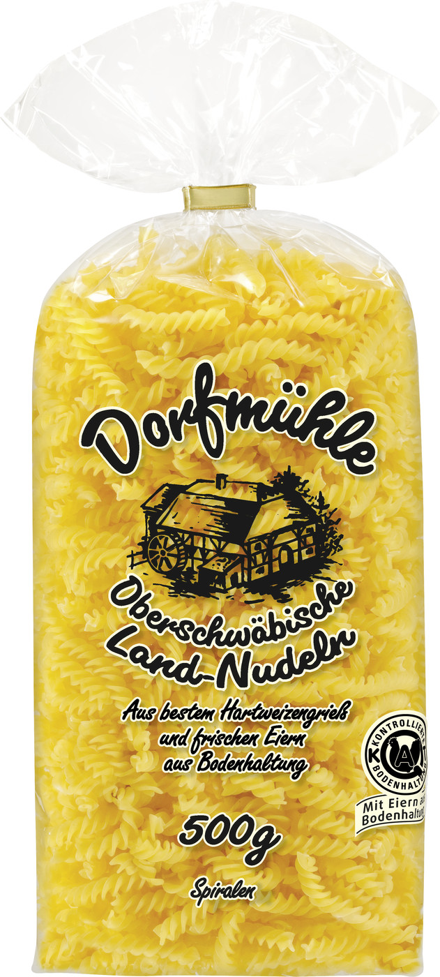 Dorfmühle Oberschwäbische Land-Nudeln Spiralen 500G