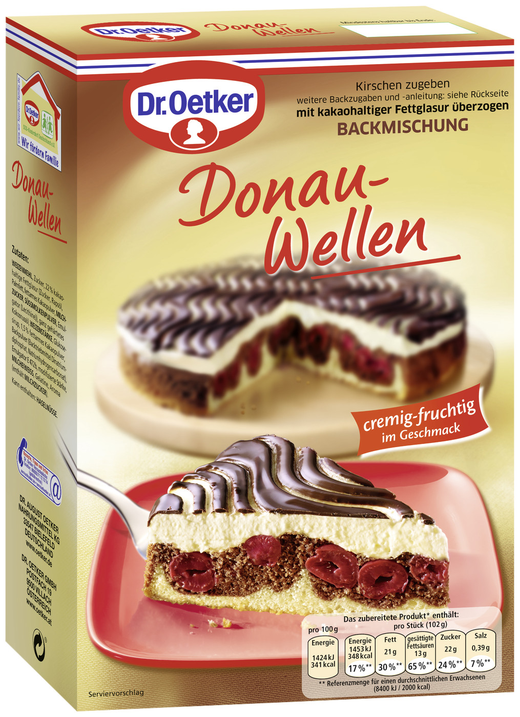 Dr.Oetker Backmischung Donauwelle 480G Dr.Oetker Backmischung Donauwelle 480G