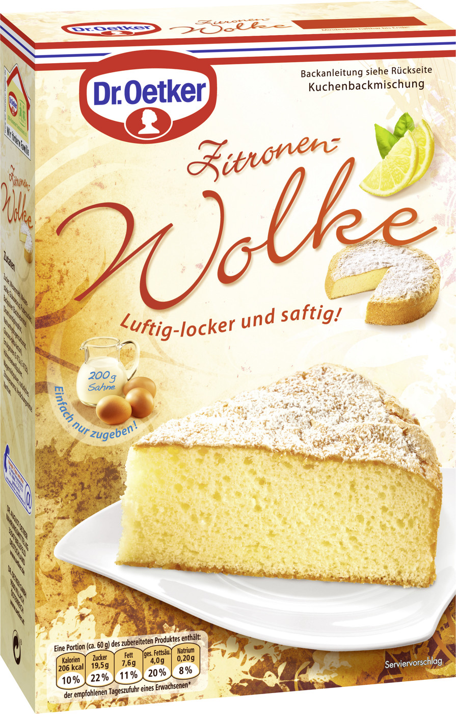 Dr.Oetker Backmischung Zitronen-Wolke 430G Dr.Oetker Backmischung Zitronen-Wolke 430G