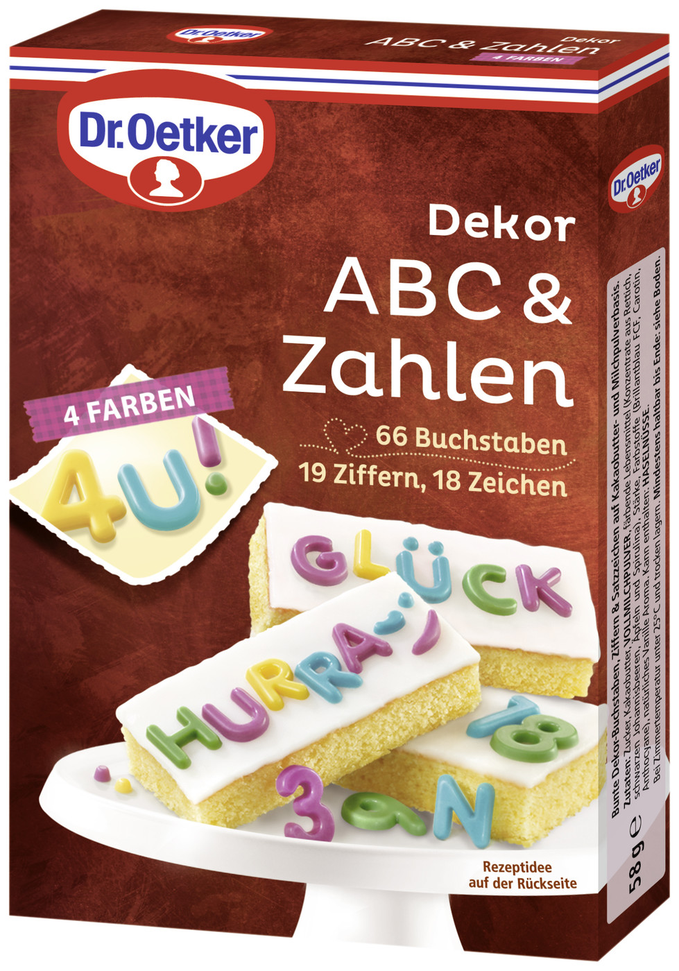Dr.Oetker Dekor ABC & Zahlen 58G Dr.Oetker Dekor ABC & Zahlen 58G